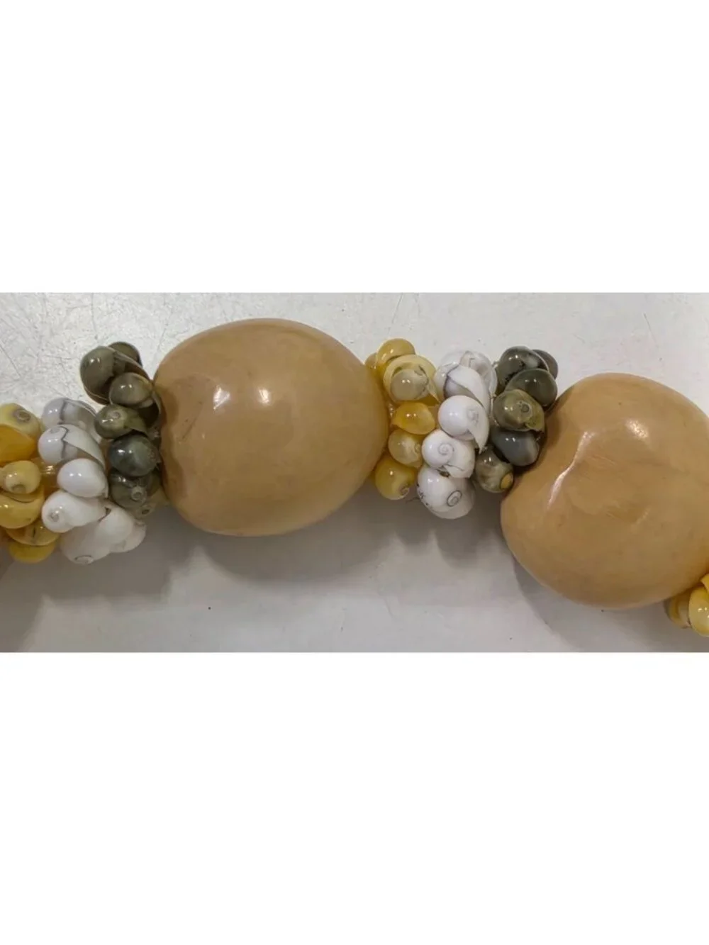 Fairmont Orchid Hawaii Hawaiian Lei Lot of 2 Kukui Nut Shell Beaded Necklaces